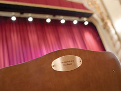 Saenger Seat Plaque Saenger Seat Plaque