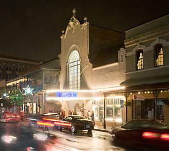 Pensacola Saenger at Night